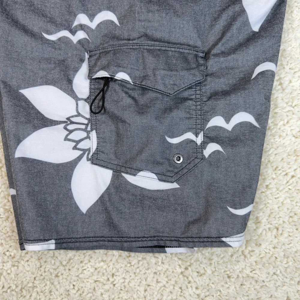 Billabong Andy Davis Board Shorts Mens 36 Gray Floral Recycler Series M1273PED